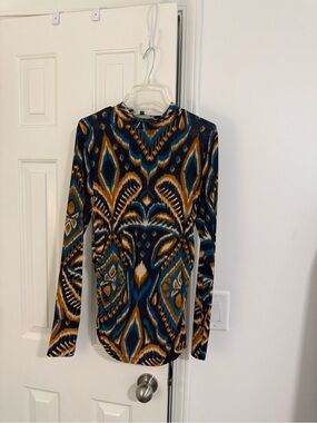 FARM Rio Mock Neck Long-Sleeve Top